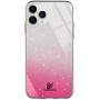 Чехол для iPhone 11 Pro Max Swaro glass серебристо-малиновый