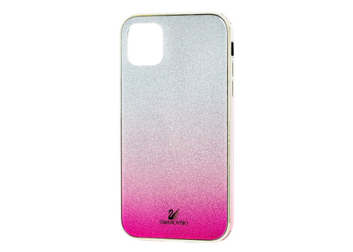 Чехол для iPhone 11 Pro Max Swaro glass серебристо-малиновый