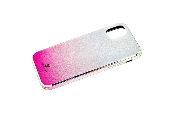 Чехол для iPhone 11 Pro Max Swaro glass серебристо-малиновый