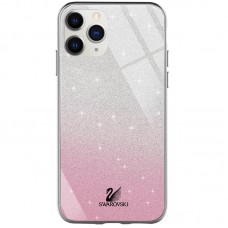 Чехол для iPhone 11 Pro Max Swaro glass серебристо-розовый