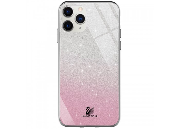 Чехол для iPhone 11 Pro Max Swaro glass серебристо-розовый