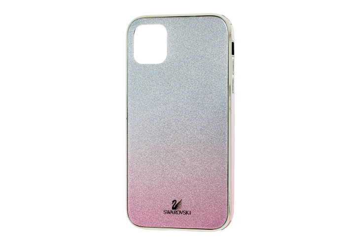 Чехол для iPhone 11 Pro Max Swaro glass серебристо-розовый