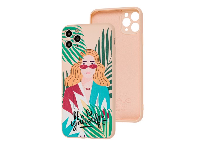 Чехол для iPhone 11 Pro Max Wave Fancy girl go wild / pink sand