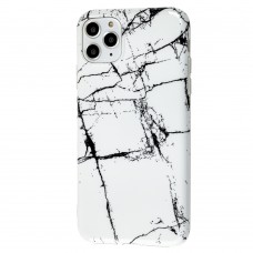 Чехол для iPhone 11 Pro Max Design Mramor Glossy белый