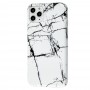Чехол для iPhone 11 Pro Max Design Mramor Glossy белый