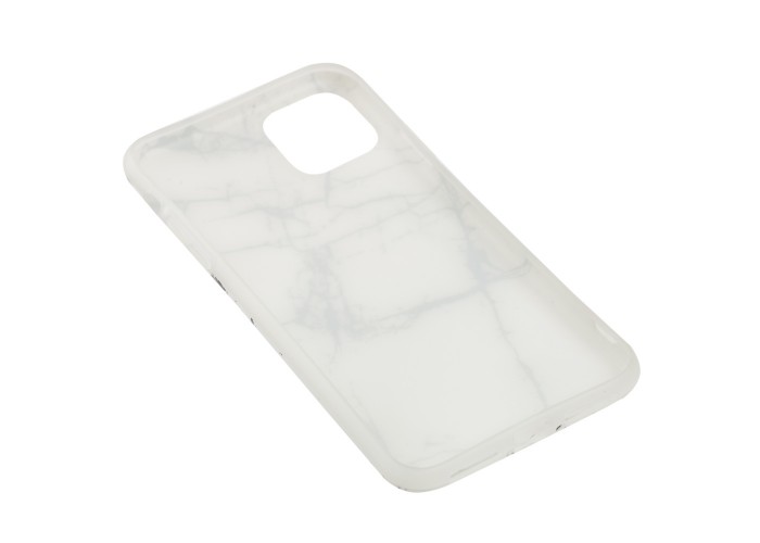 Чехол для iPhone 11 Pro Max Design Mramor Glossy белый