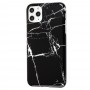 Чехол для iPhone 11 Pro Max Design Mramor Glossy черный
