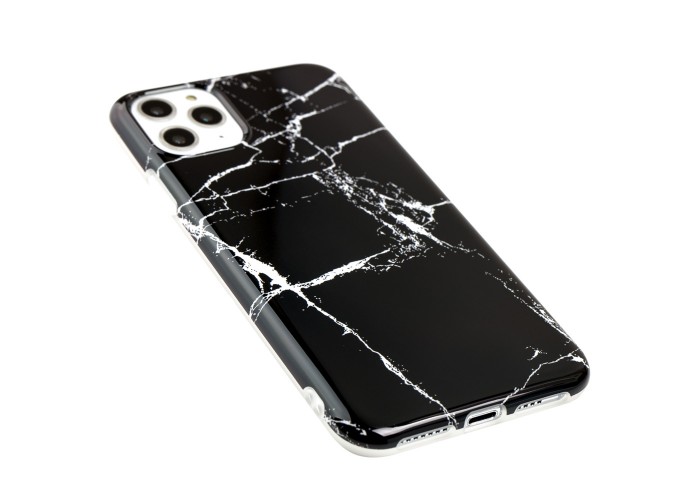 Чехол для iPhone 11 Pro Max Design Mramor Glossy черный