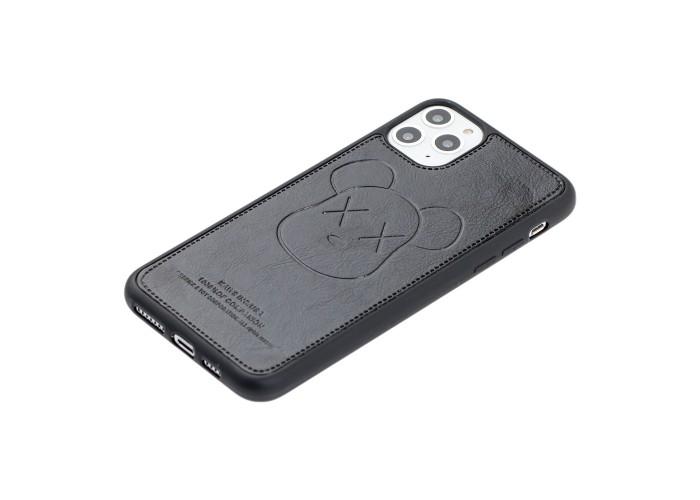 Чехол для iPhone 11 Pro Max Kaws leather черный