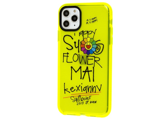 Чехол для iPhone 11 Pro Max Neon print happy