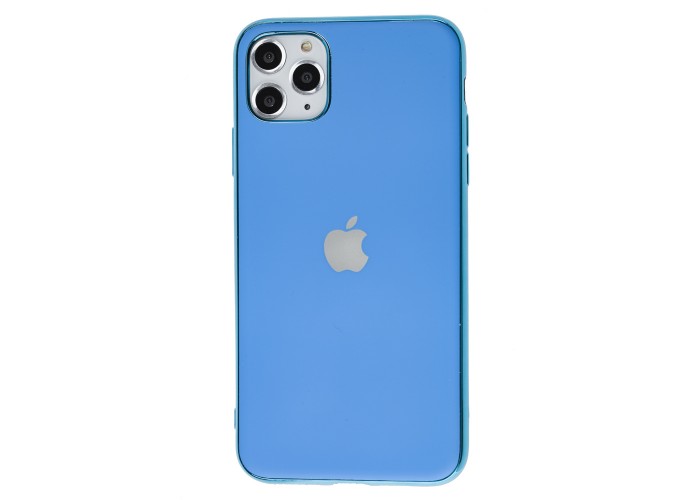 Чехол для iPhone 11 Pro Max Silicone case матовый (TPU) голубой