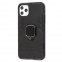 Чехол для iPhone 11 Pro Max Transformer Ring ударопрочный с кольцом черный