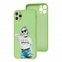 Чехол для iPhone 11 Pro Max Wave Fancy stranger girl / mint gum