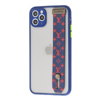 Чехол для iPhone 11 Pro Max WristBand LV синий / красный