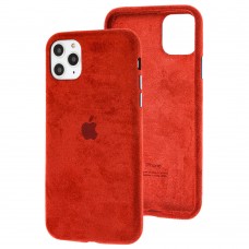 Чехол для iPhone 11 Pro Max Alcantara 360 красный