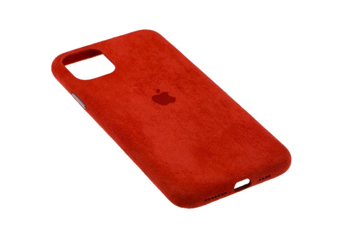 Чехол для iPhone 11 Pro Max Alcantara 360 красный