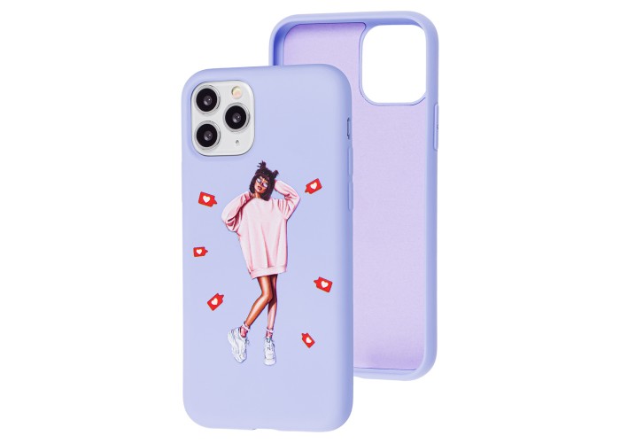 Чехол для iPhone 11 Pro Max Art case светло-фиолетовый