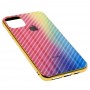Чехол для iPhone 11 Pro Max Carbon Gradient Hologram розовый