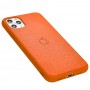 Чехол для iPhone 11 Pro Max Leather cover оранжевый