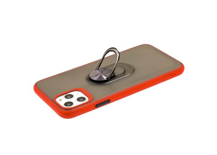 Чехол для iPhone 11 Pro Max LikGus Maxshield Magnetic Ring красный