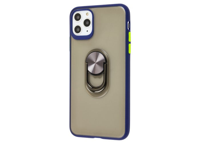 Чехол для iPhone 11 Pro Max LikGus Maxshield Magnetic Ring синий