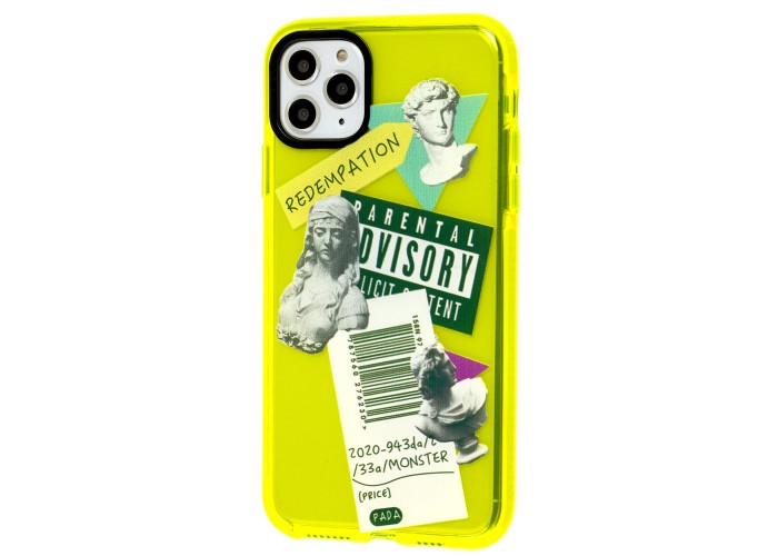 Чехол для iPhone 11 Pro Max Neon print antique желтый / зеленый
