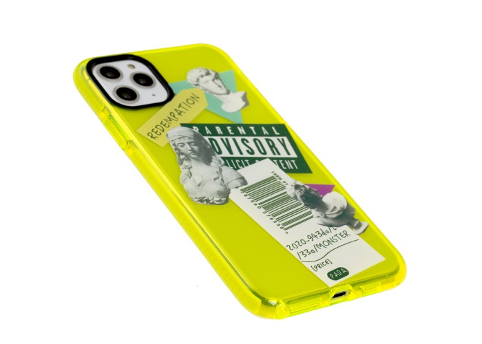 Чехол для iPhone 11 Pro Max Neon print antique желтый / зеленый