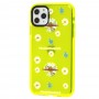 Чехол для iPhone 11 Pro Max Neon print flowers