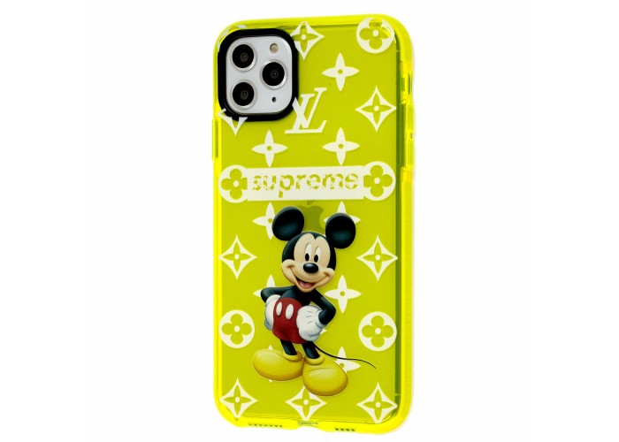 Чехол для iPhone 11 Pro Max Neon print Микки Маус supreme
