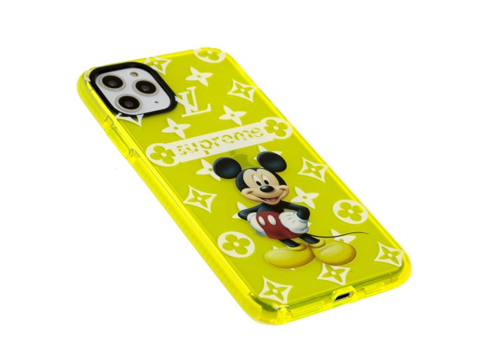Чехол для iPhone 11 Pro Max Neon print Микки Маус supreme