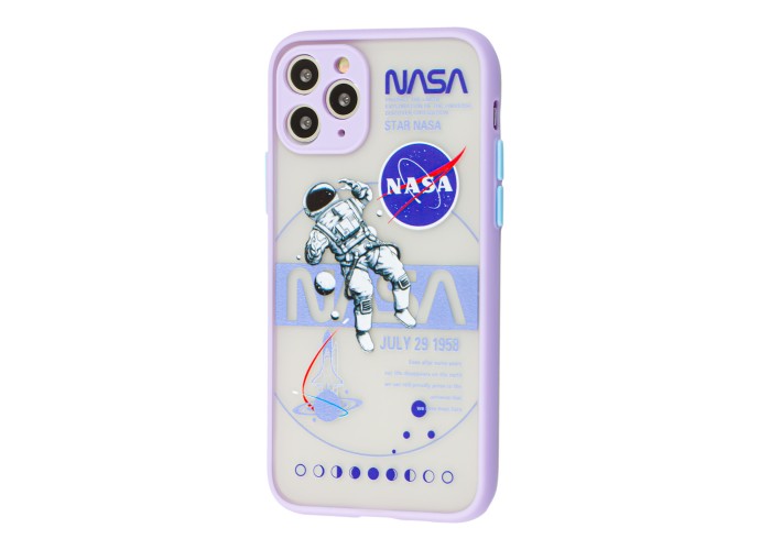 Чехол для iPhone 11 Pro Max Picture shadow matte space nasa / light purple