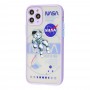 Чехол для iPhone 11 Pro Max Picture shadow matte space nasa / light purple
