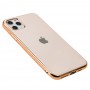 Чехол для iPhone 11 Pro Max Silicone case матовый (TPU) розово-золотистый