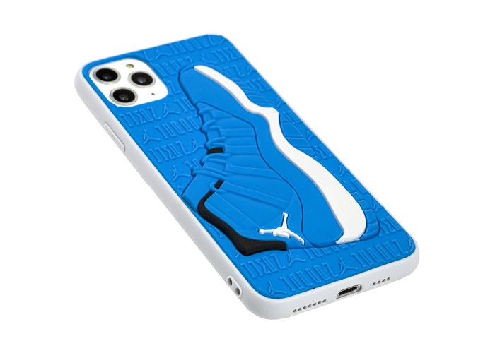 Чехол для iPhone 11 Pro Max Sneakers Brand jordan синий / белый