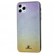 Чехол для iPhone 11 Pro Max Sw glass розово / серебристо / золотистый