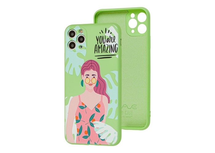 Чехол для iPhone 11 Pro Max Wave Fancy you are amazing / mint gum