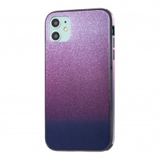 Чехол для iPhone 11 Pro Max Ambre glass "черно-сиреневый"