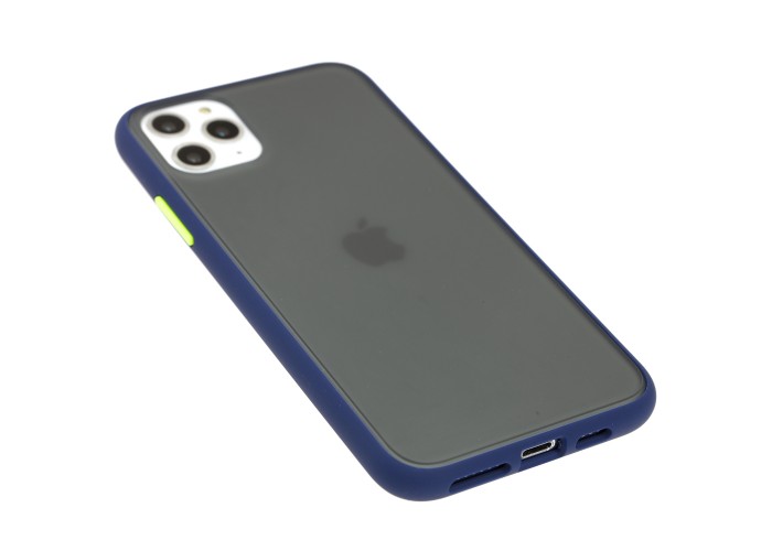 Чехол для iPhone 11 Pro Max LikGus Maxshield синий / салатовй