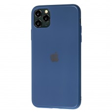Чехол для iPhone 11 Pro Max New glass темно-синий