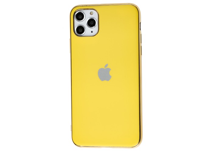 Чехол для iPhone 11 Pro Max Silicone case матовый (TPU) желтый