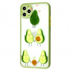 Чехол для iPhone 11 Pro Max Wave Cartoon avocado family / mint gum