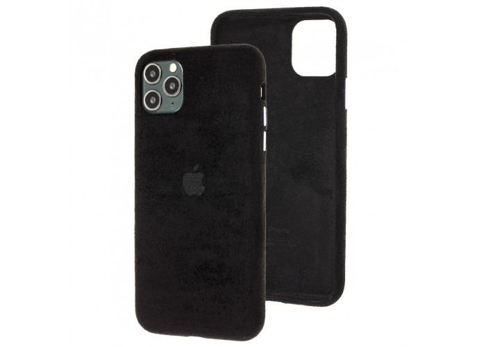 Чехол для iPhone 11 Pro Max Alcantara 360 черный