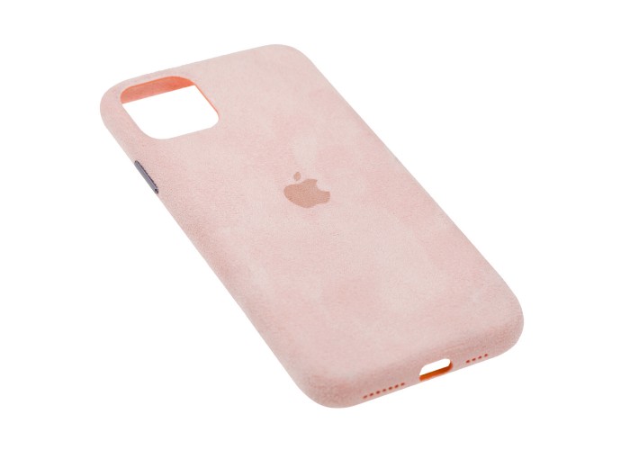 Чехол для iPhone 11 Pro Max Alcantara 360 розовый песок
