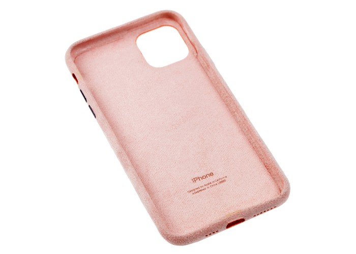 Чехол для iPhone 11 Pro Max Alcantara 360 розовый песок