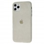 Чехол для iPhone 11 Pro Max Alcantara 360 светло-серый