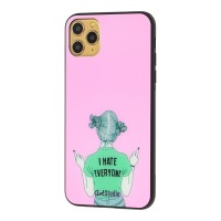 Чехол для iPhone 11 Pro Max ArtStudio Girls Mood "I hate evervone"