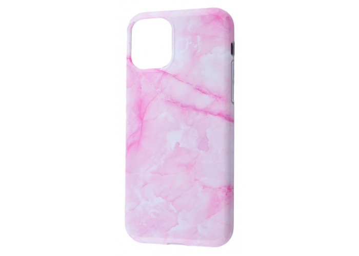 Чехол для iPhone 11 Pro Max Design Mramor Glossy розовый