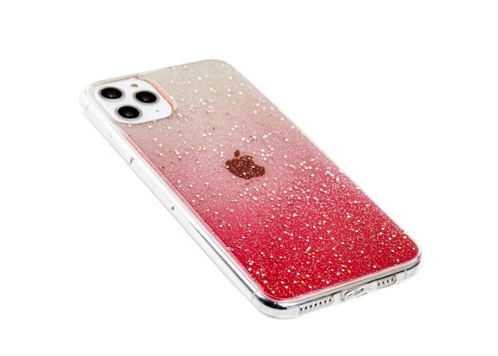 Чехол для iPhone 11 Pro Max HQ Silicone Confetti розовый
