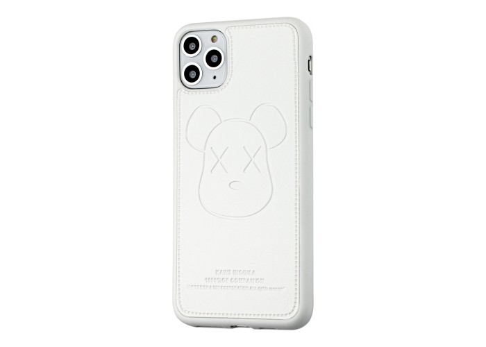 Чехол для iPhone 11 Pro Max Kaws leather белый