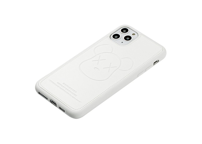 Чехол для iPhone 11 Pro Max Kaws leather белый